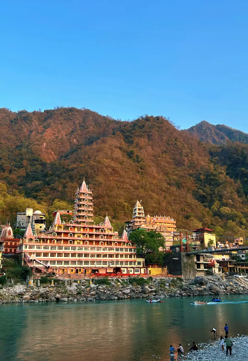 The Ganga flowing beneath the Himalayan foothills near Rishikesh