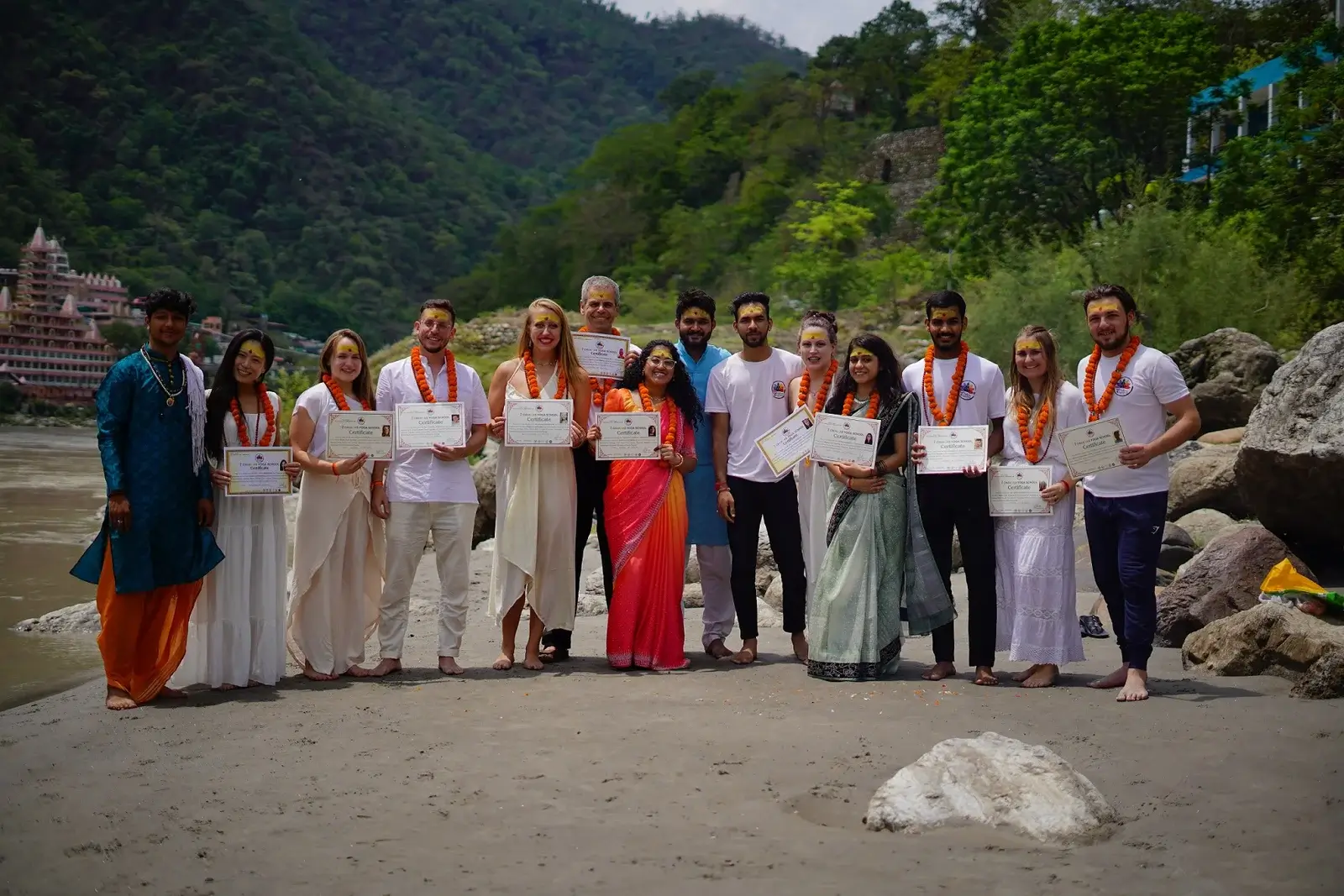 The Ganga and Himalayan landscape in Rishikesh, India 